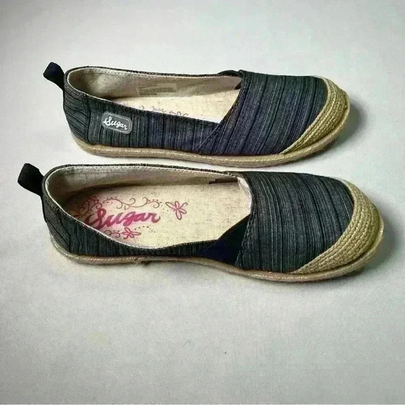 Sugar Women's Evermore Slip-On Espadrille Flats Navy Multi Wash US 8.5 new nb - Picture 4 of 8